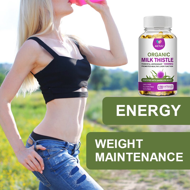 Milk Thistle (Silymarin) Extract 1000mg Supplement Liver Cleanser Detox 120 Caps