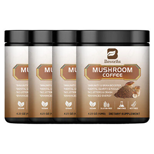 120g Organic Lions Mane Mushroom Coffee Powder Brain & Memory Hericium Erinaceus