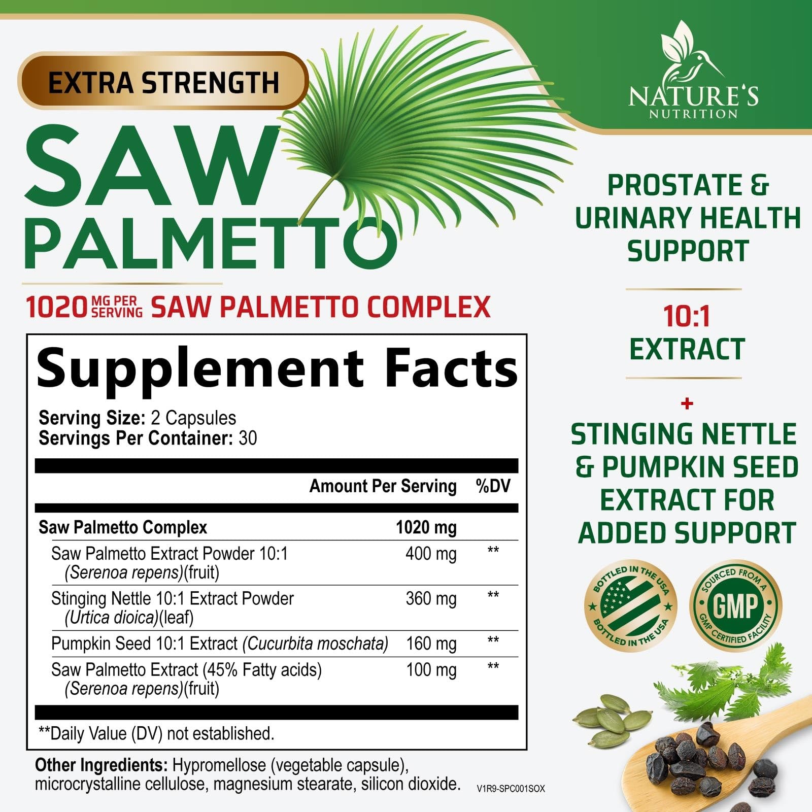 Saw Palmetto for Men – 3X Strength Prostate Health Supplements for Natural Men’s