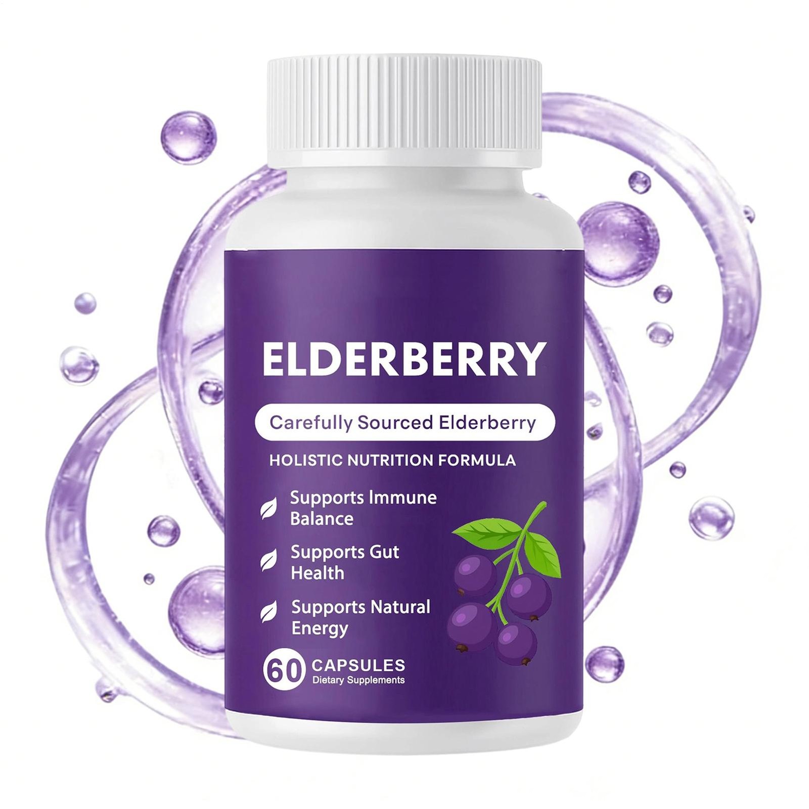Support Elderberry Gut Elvera Complex – Organic Black Elderberry Soft Capsules
