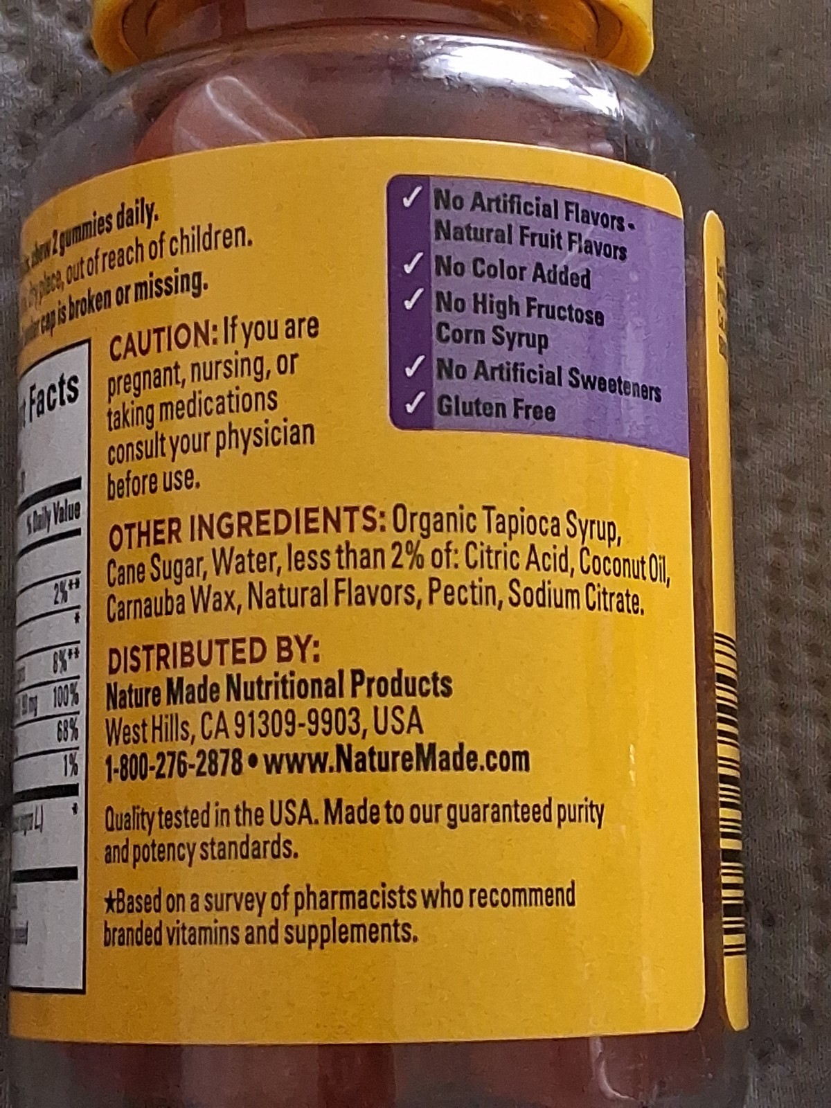 Nature Made Elderberry Gummies 60 count with Vitamin C & Zinc EXP 07/2027
