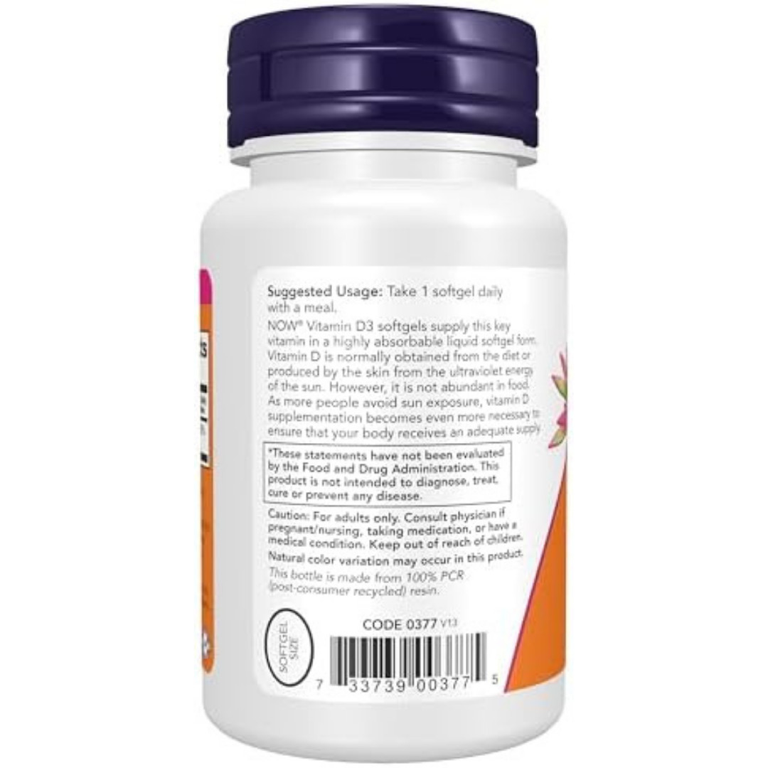 NOW FOODS Vitamin D-3 2000 IU 240 Softgels