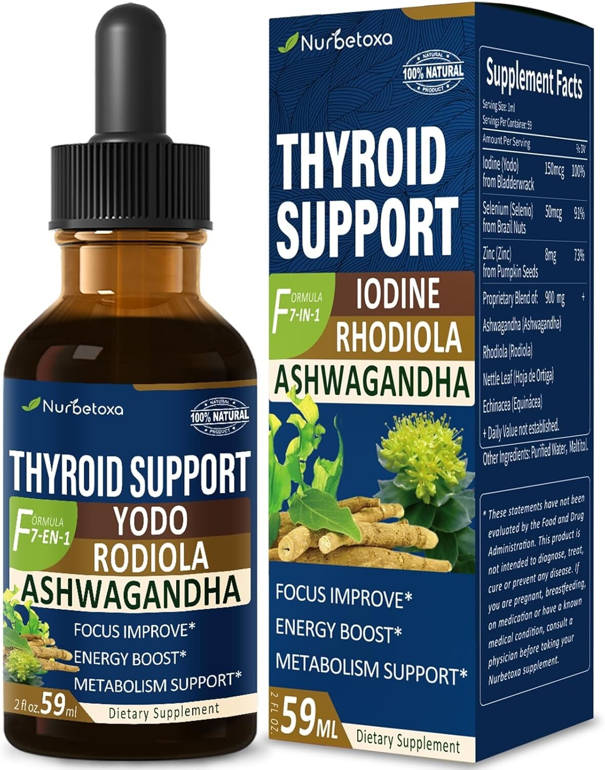 Thyroid Support Drops – Liquid Iodine Supplement, Gotas De YODO Y Selenio ⭐️⭐️⭐️
