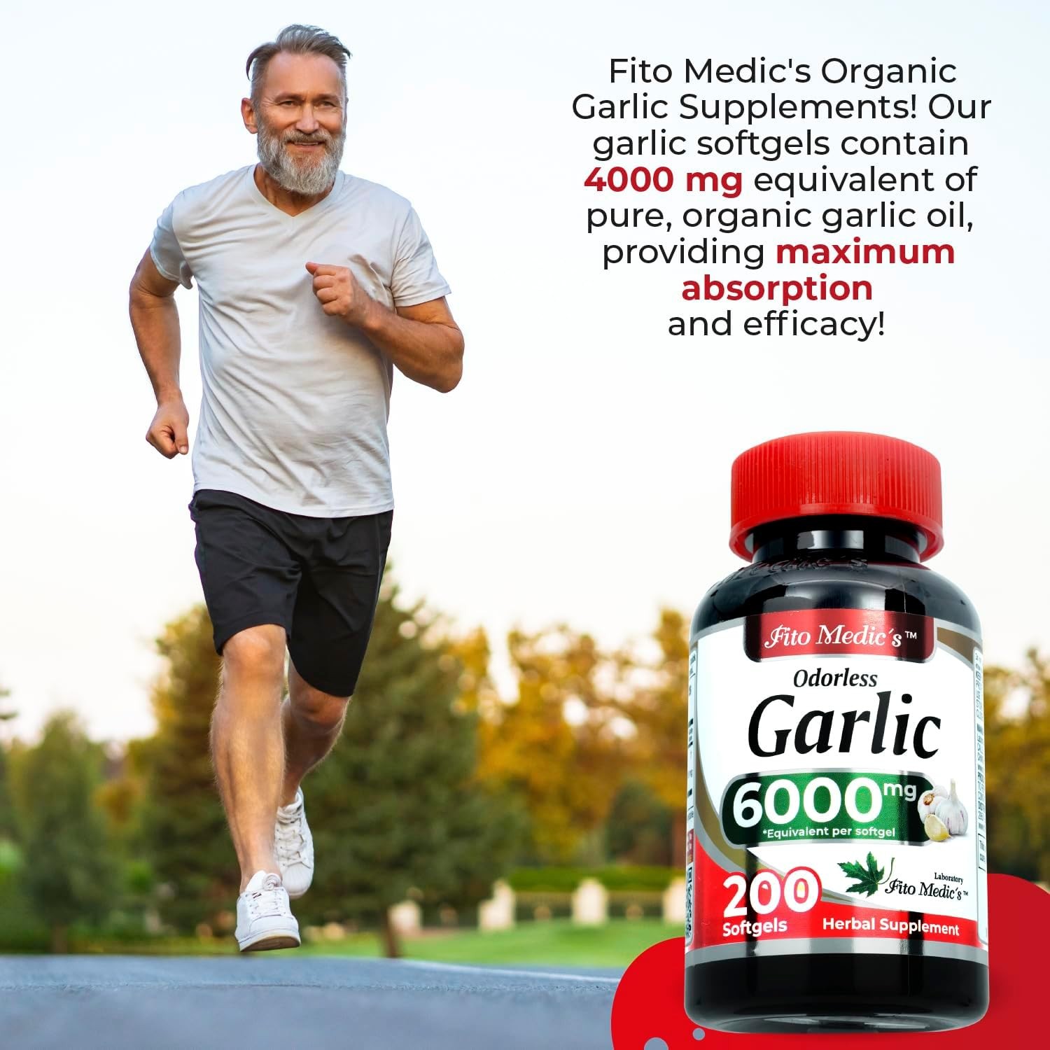 Garlic Pills 6000 mg Equivalent 200 softgels Organic Garlic 200 Softgels Garlic