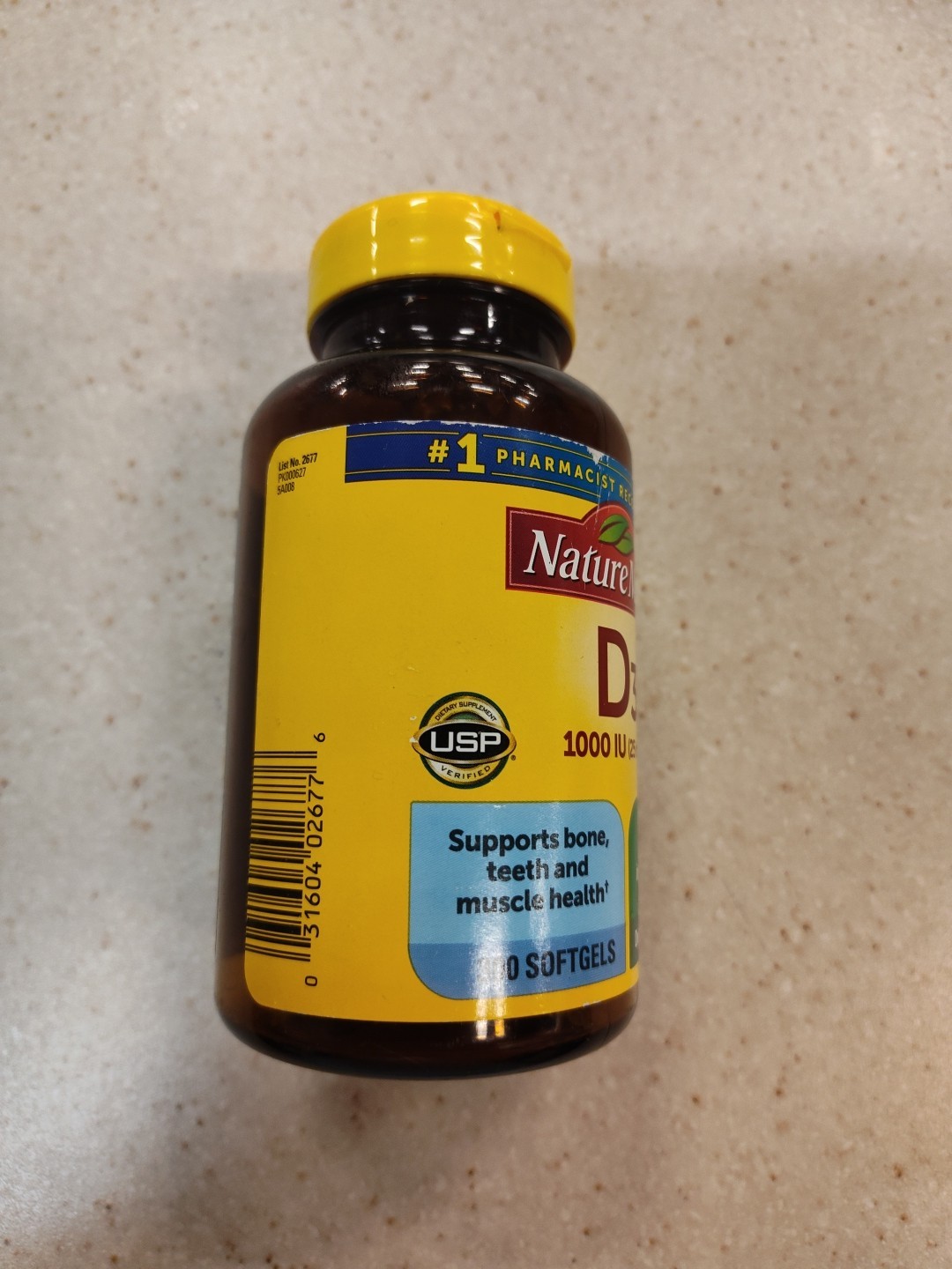 Nature Made Vitamin D3 1000 IU 25mcg Liquid Softgels – 300 Count