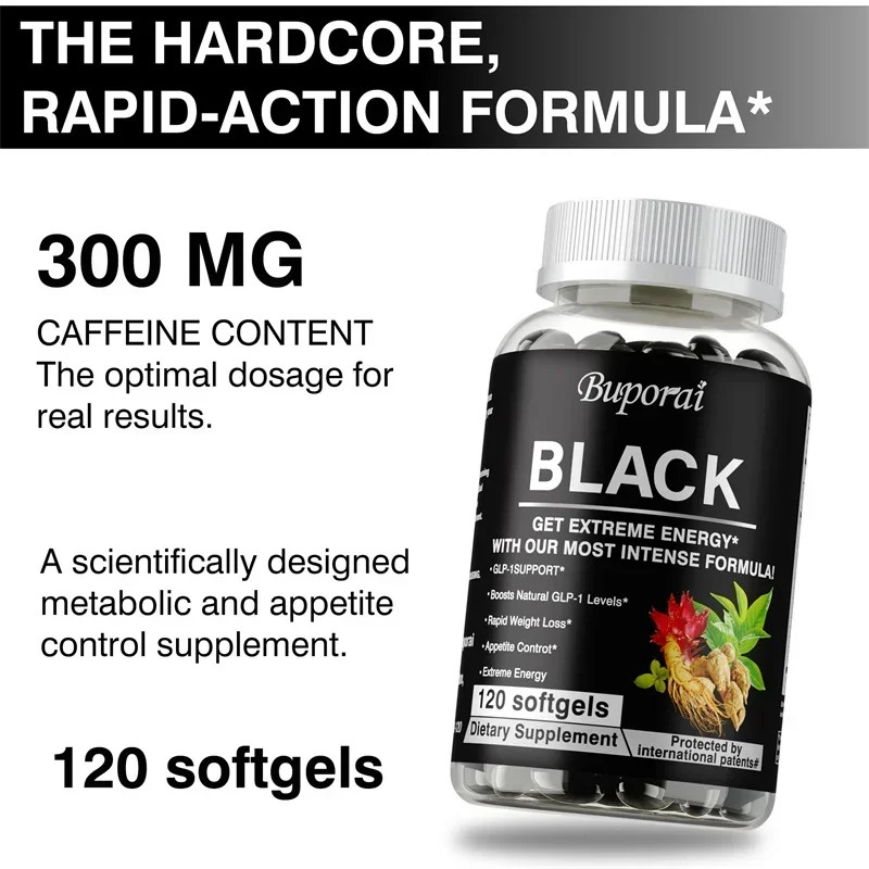Black 120pcs – Regulates Appetite, Energy, Weight Management, Metabolism