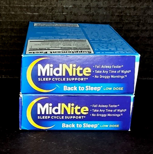 60 MidNite Back to Sleep Cherry Tablets, 1.5 mg Melatonin & Herbal Blend, *READ*