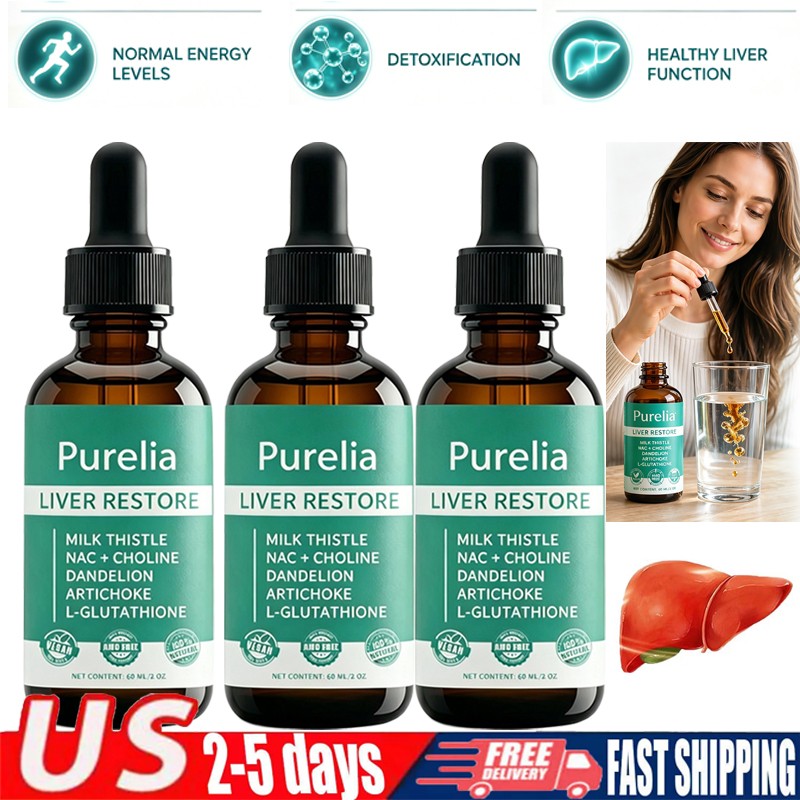 Purelia Liver Restore Drops,Complete Liver Support Supplement with Milk Thistle