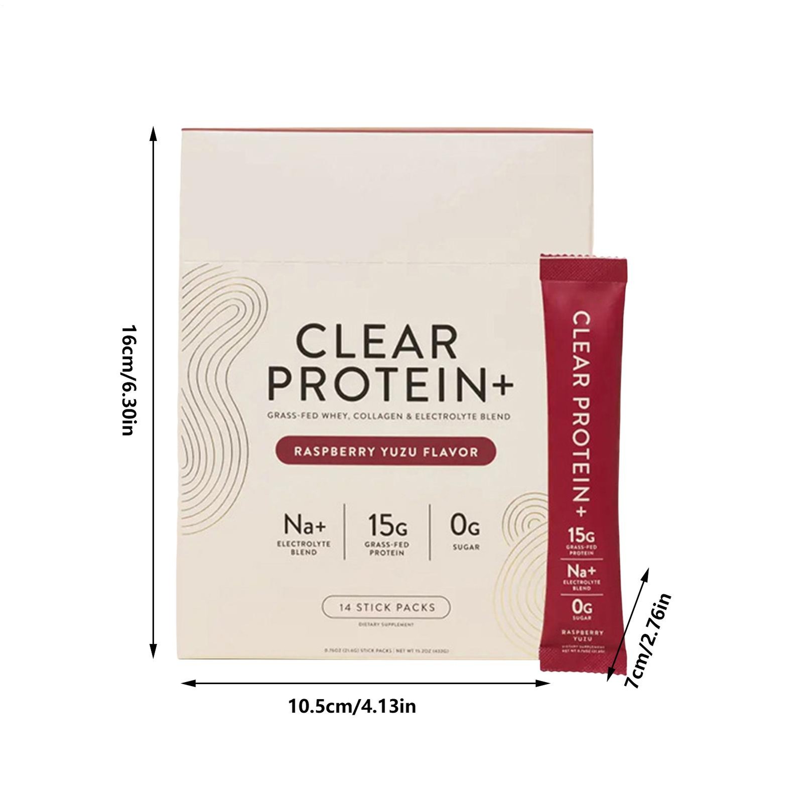 Protein Clear Plus 15g Grass-Fed Raspberry Yuzu 20Ct Zero Sugar 14Pack