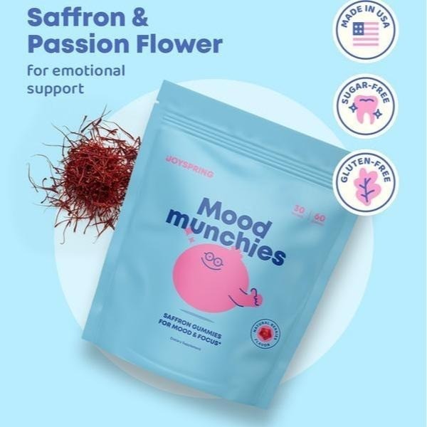 Sugar Free Plant Based Saffron Gummies Passion Flower Daily Wellness Support Mix