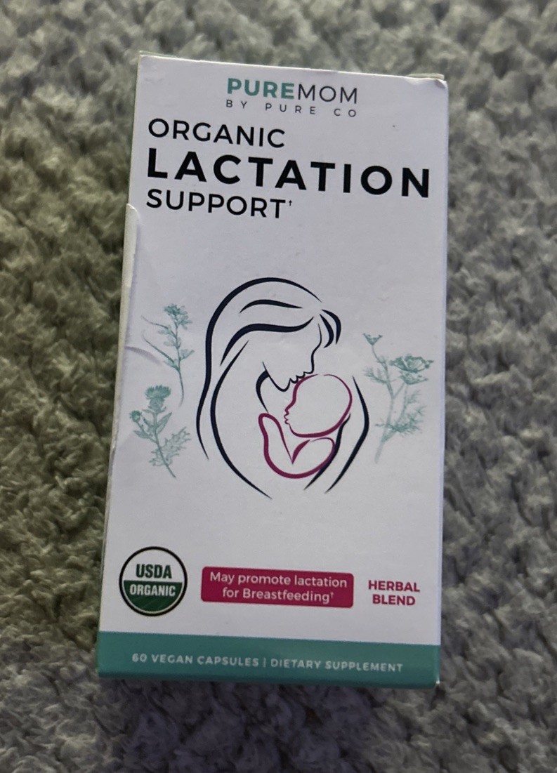 PureMom ~ Organic Lactation Support ~ 60 Caps ~ Sealed ~ 07/2025
