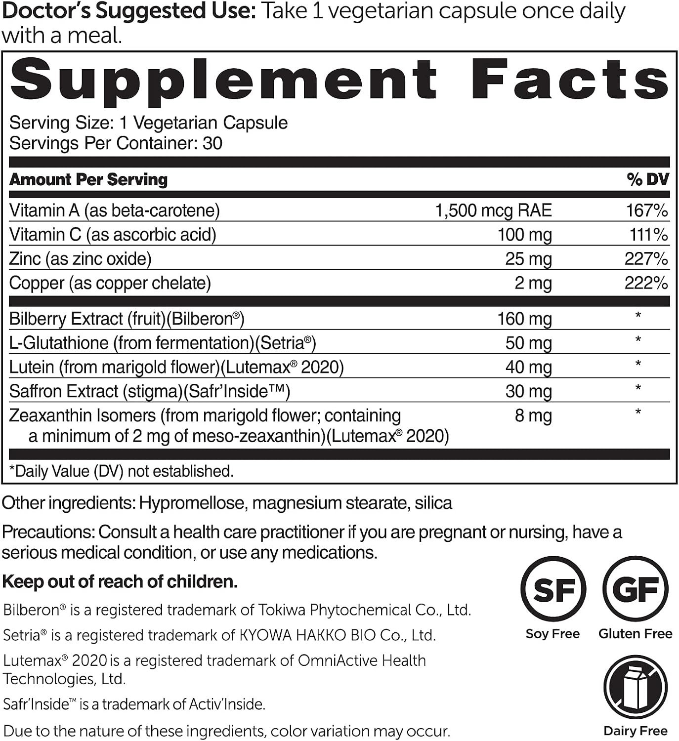 Lutein & Antioxidant Eye Formula