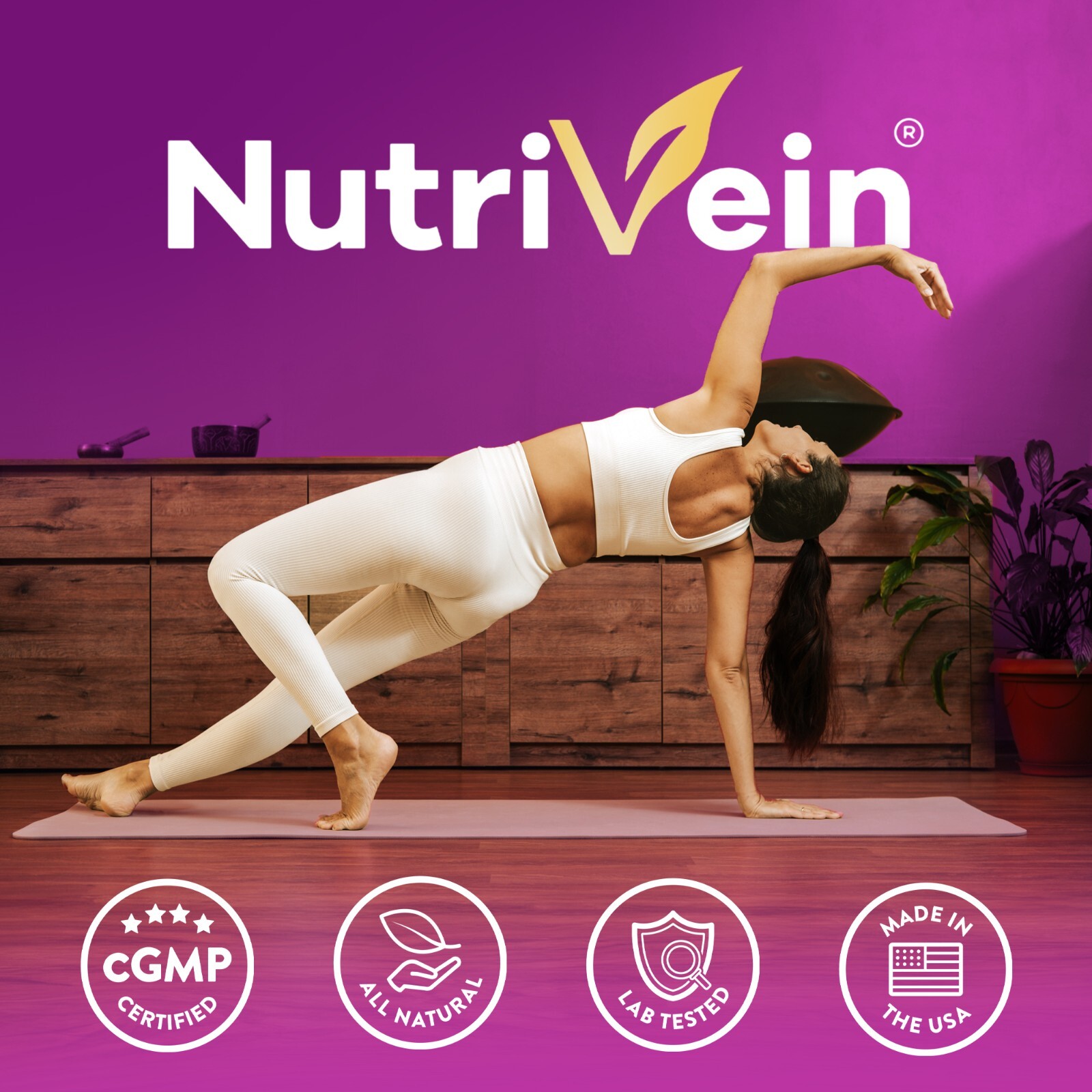 Nutrivein Resveratrol 1450mg – 120 Capsules – Anti-Aging Antioxidant Supplement