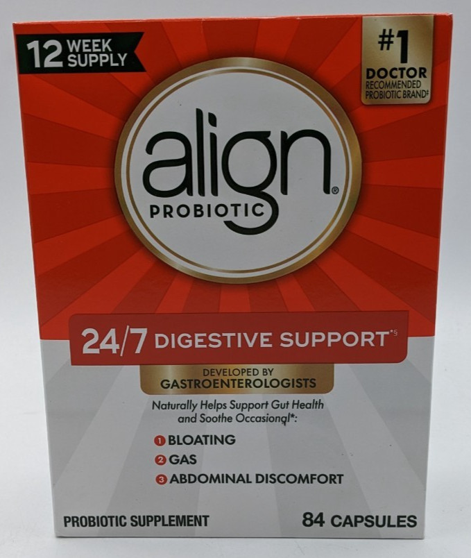 Align Probiotic 24/7 Digestive Support Developed by Gastroenterologists Sealed