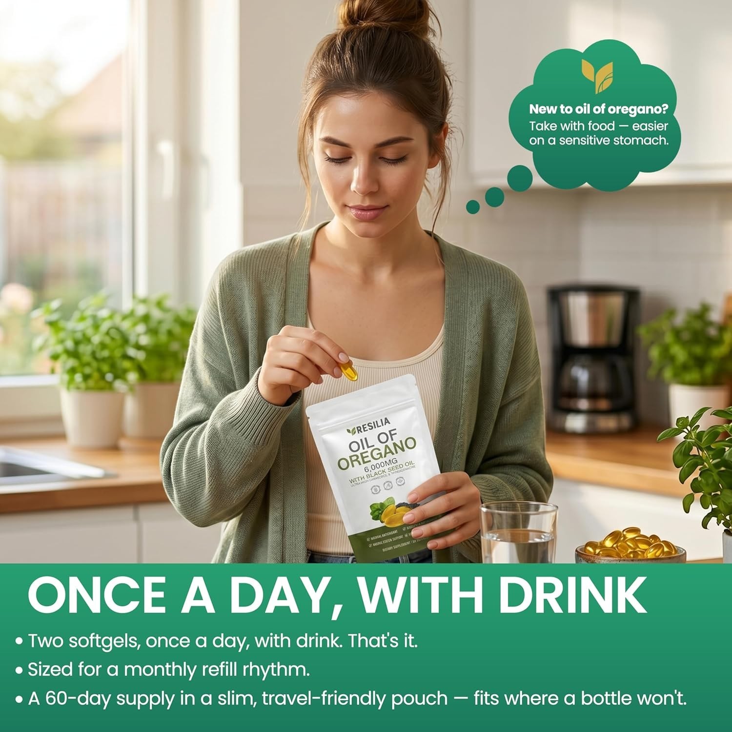 2-in-1 Oil of Oregano & Black Seed Softgels | Immune Support
