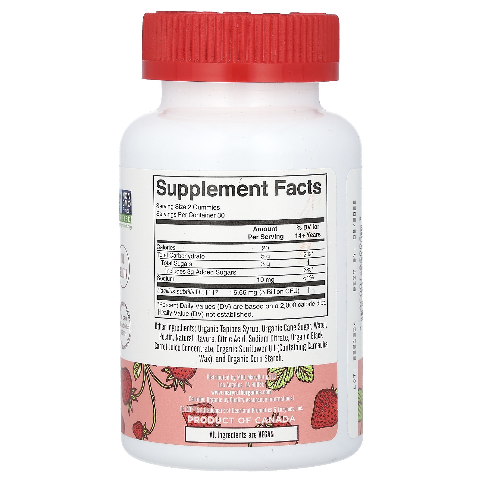 Probiotic Gummies, Strawberry , 60 Gummies