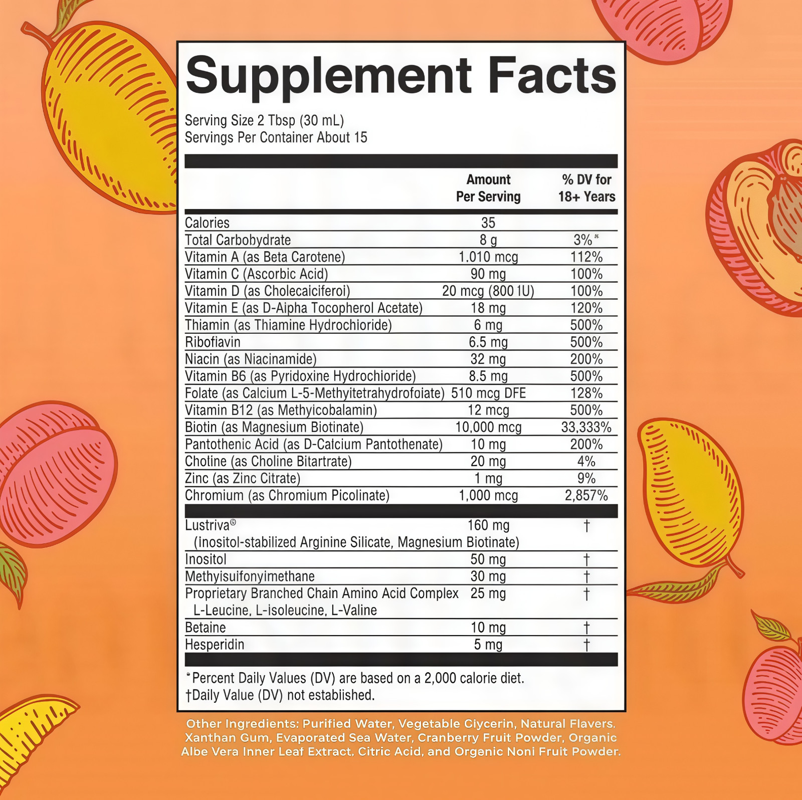 Mary Ruth’s Multivitamin + Hair Growth | 3 Pack | Peach Mango 15.22 oz brand…