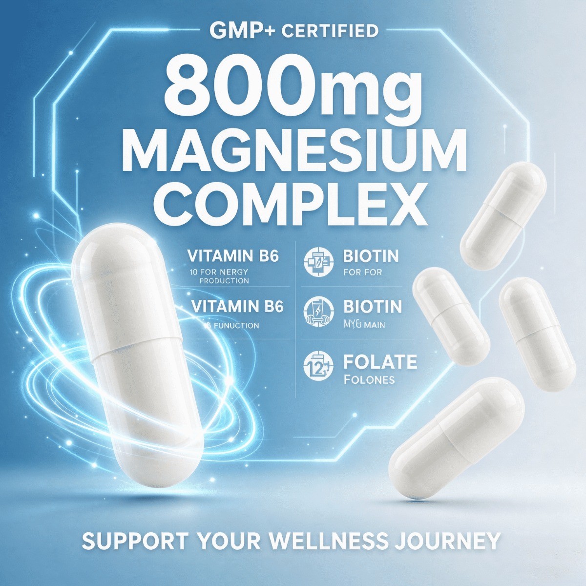 Micro Ingredients Magnesium 20-in-1 – 240 Veggie Caps for Women