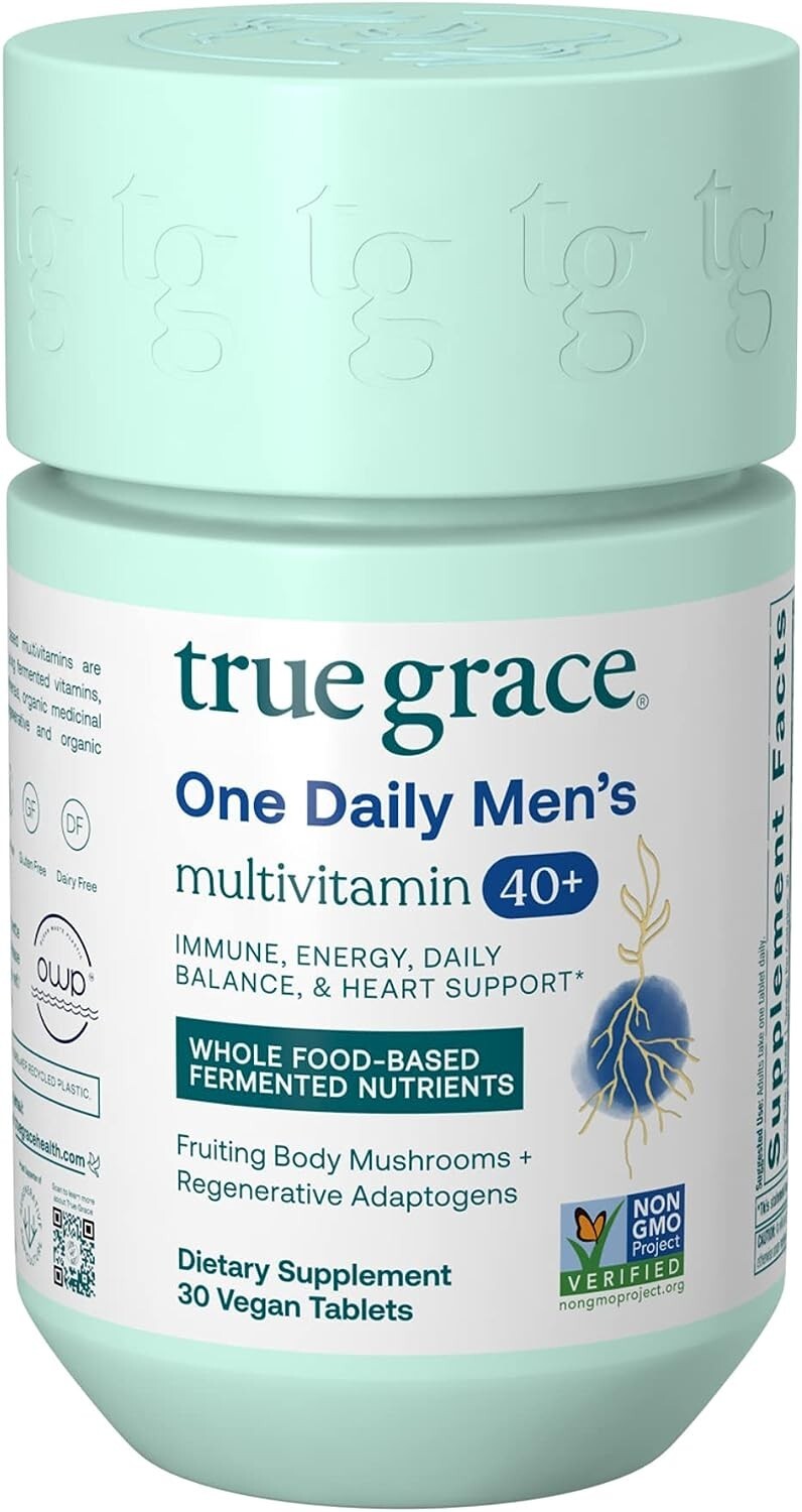 True Grace Men’s 40+ One Daily Multivitamin 30 Vegan Tablets exp 12/2024
