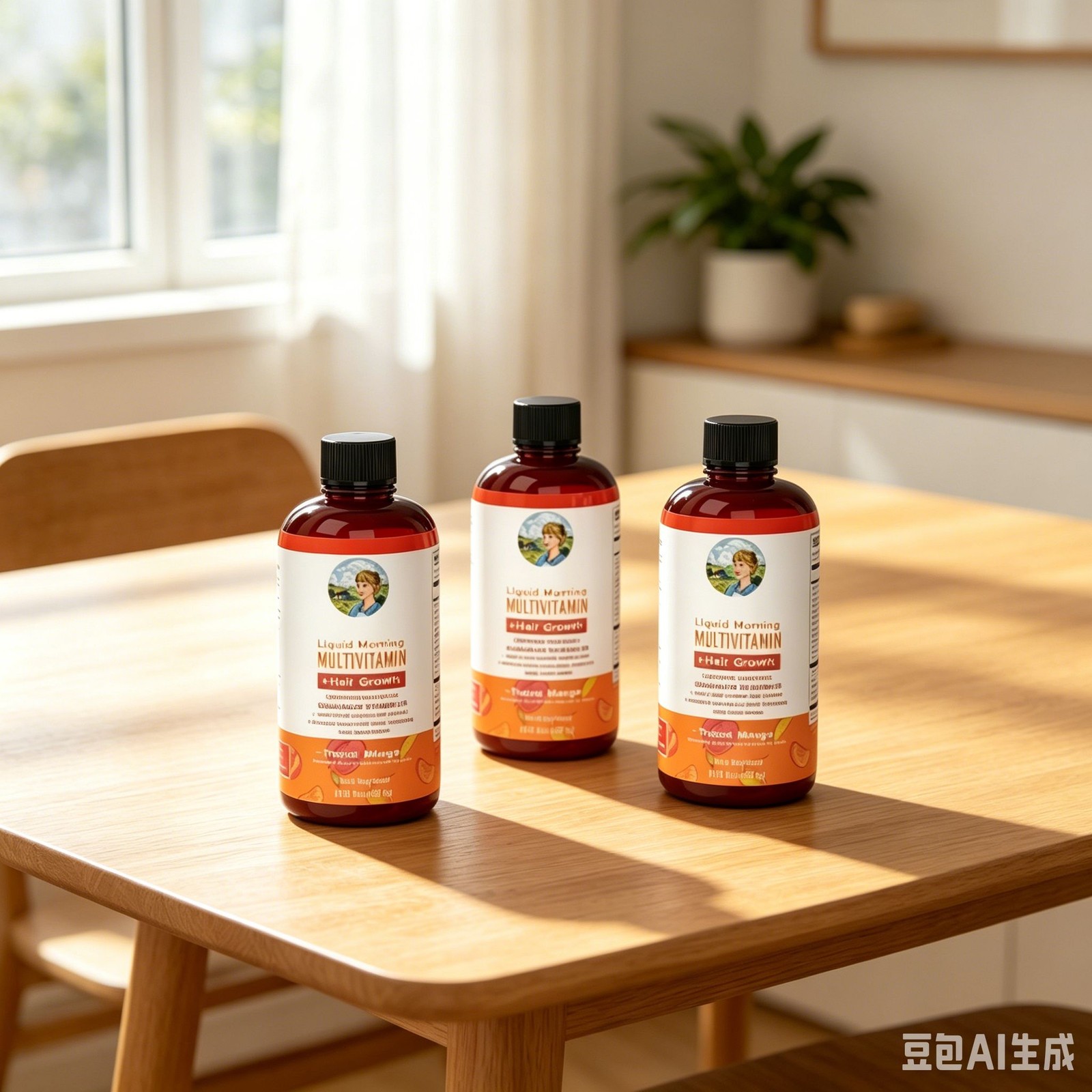 3X Mary Liquid Ruth’s Morning + Multivitamin Hair Growth Peach 30oz Mango