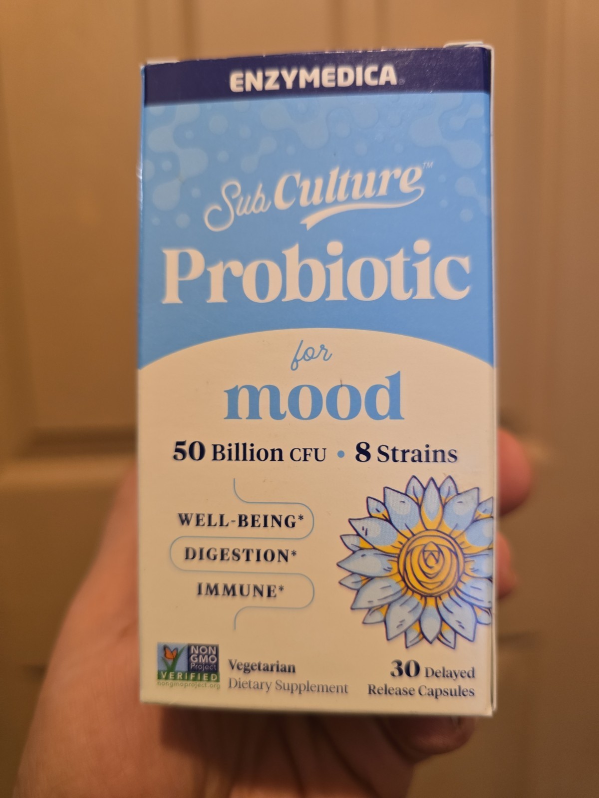 Enzymedica Sub Culture Probiotic for Mood & Gut Support 30 Day Digestive Support