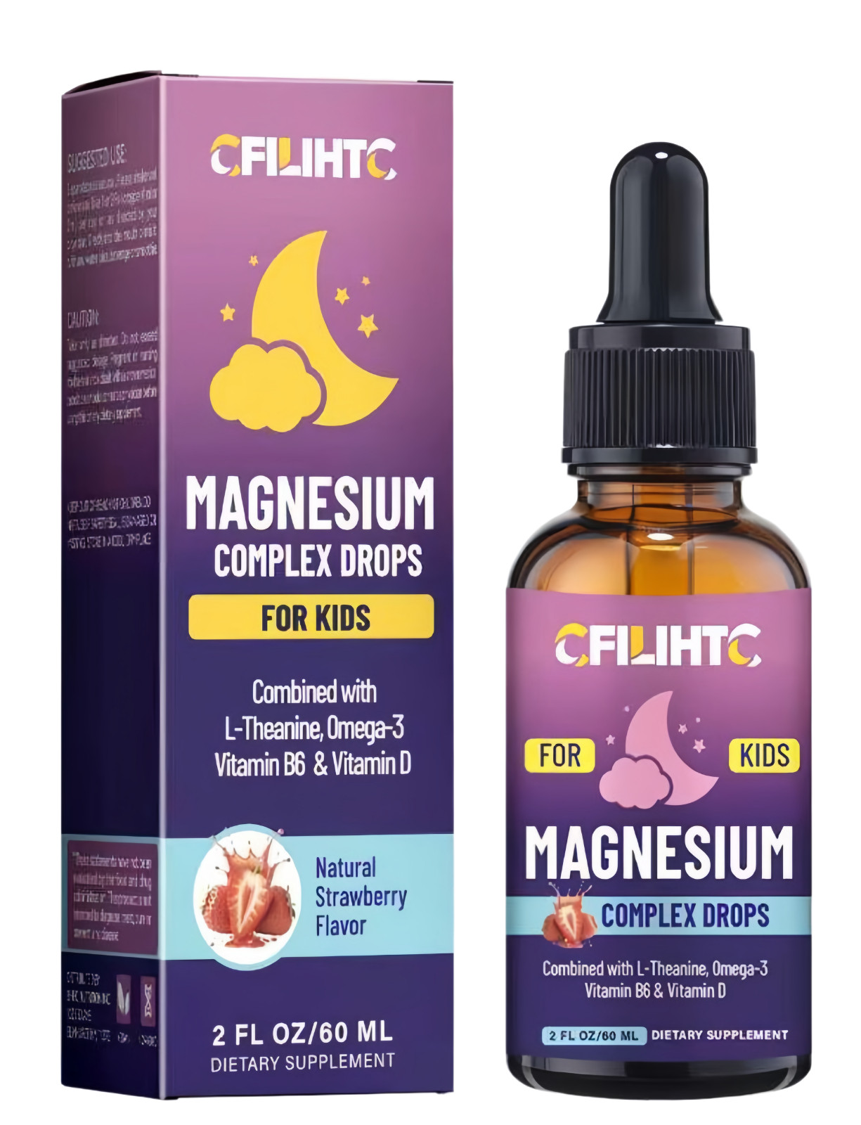 Kids Magnesium Liquid Drops Magnesium Glycinate Liquid for Kids Sleep Supplement