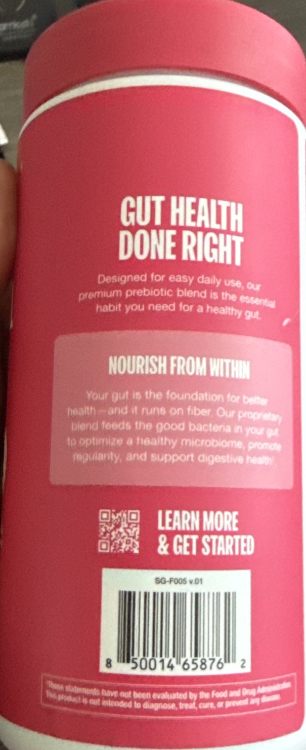 Supergut Foundational Daily Fiber Powder, Sugar Free Vegan Prebiotic Fiber B…