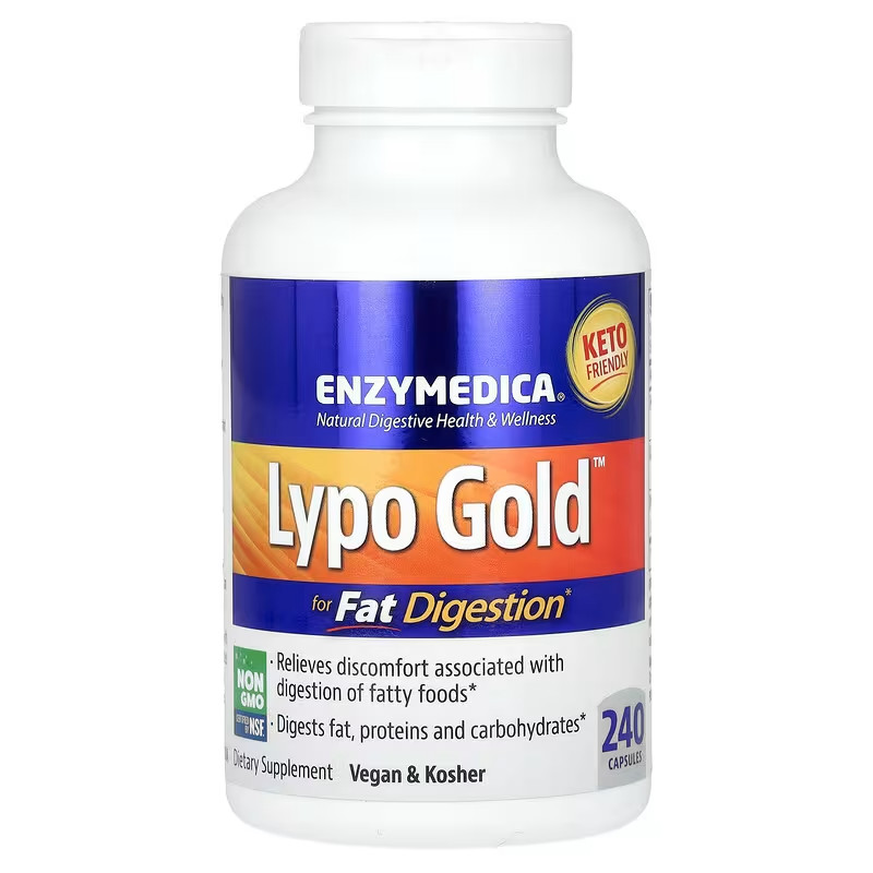 Enzymedica Lypo Gold Vitamin Capsule – 240 Count (981320)