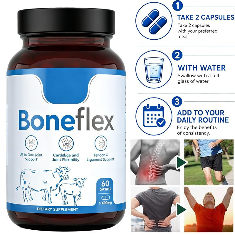 3x Boneflex Capsules Premium Joint Support Supplement for Knee &Cartilage Health