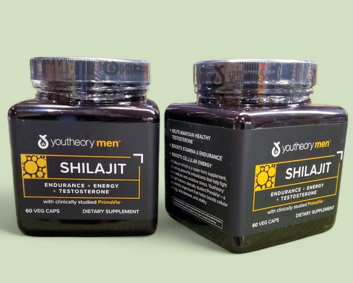 2 Pack (60 + 60 Veg Caps) Men Shilajit Youtheory Men EXP. 07/2028