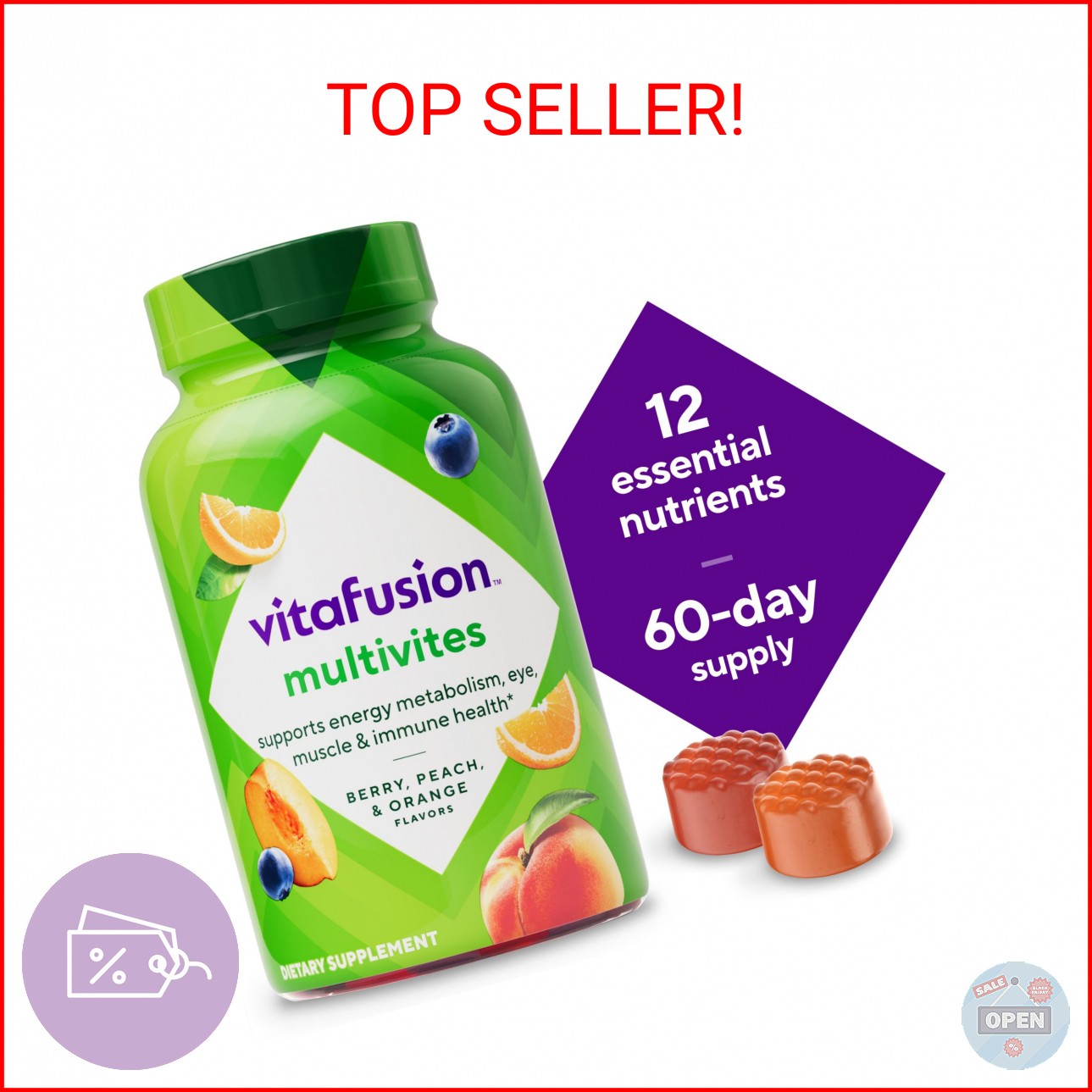 Vitafusion Multivitamin Gummies | 120 Adult Gummy Vitamins | for Men & Women | A