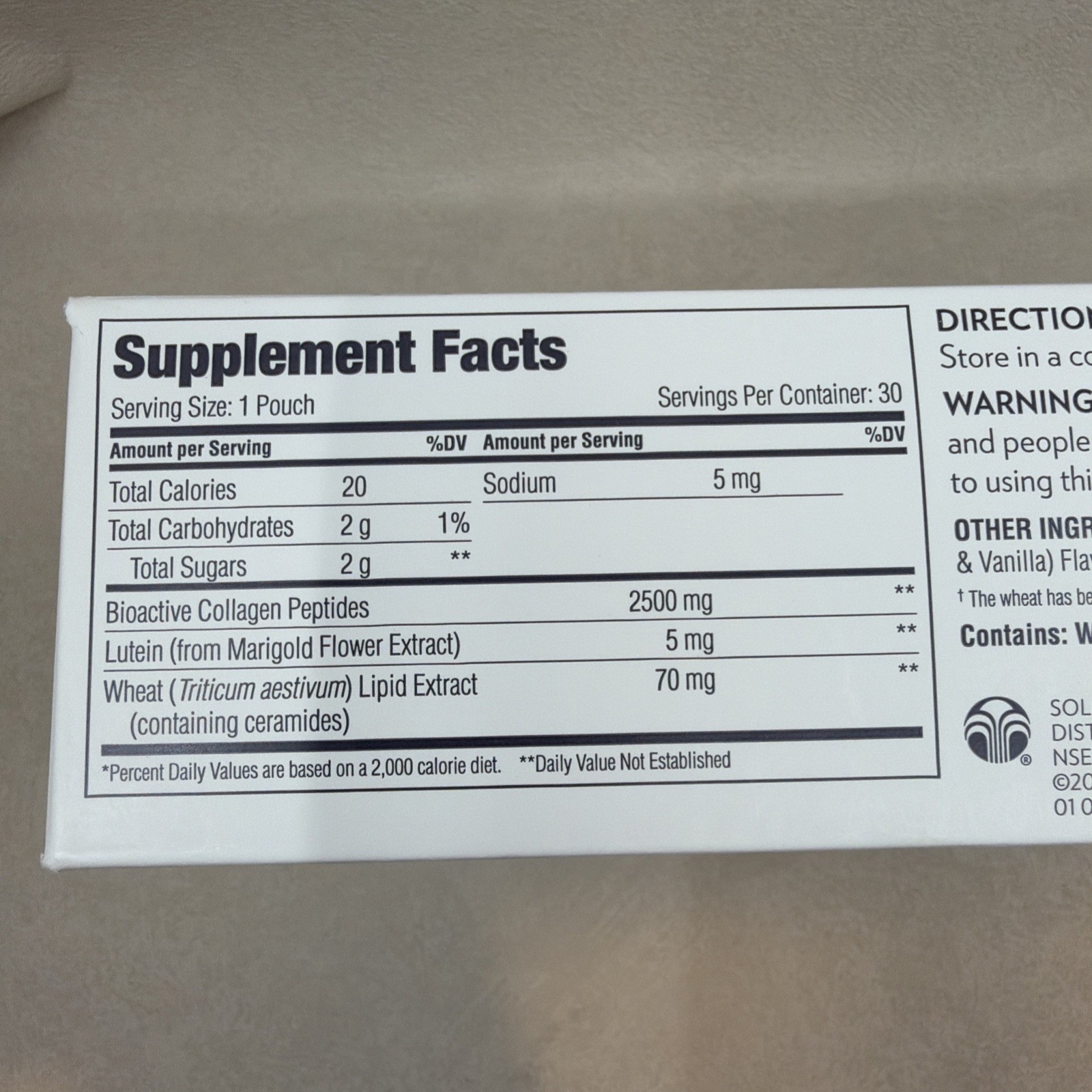 Nu Skin BEAUTY FOCUS COLLAGEN Peach Hydration+Elasticity Expires 04/2026
