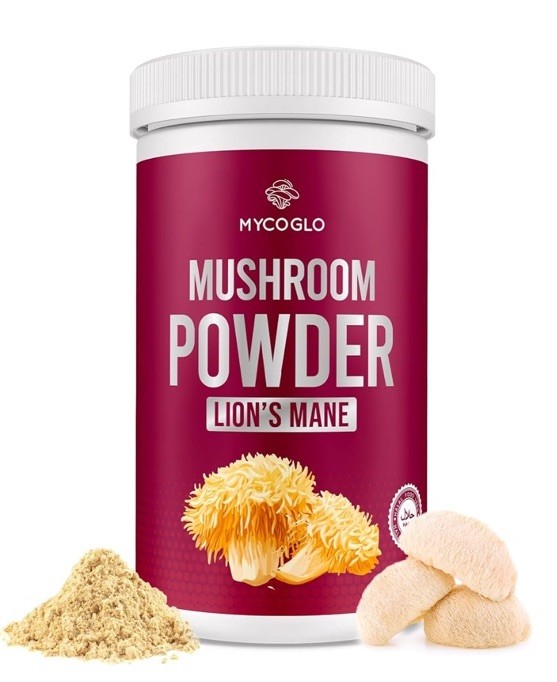 MYCOGLO Lion’s Mane Mushroom Powder 151 Servings Sealed Exp 10/2027
