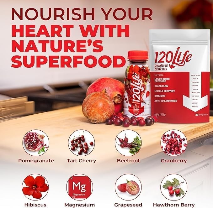120/Life Blood Pressure Support Natural Beet Root Powder Drink Mix (28 SERVINGS)