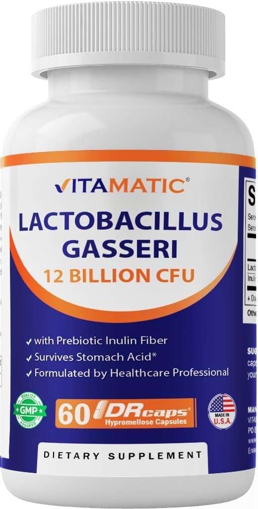 60 Count Lactobacillus Gasseri with Prebiotic Fiber – Top Digestive Support