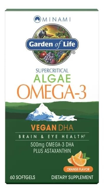 Garden of Life Minami Algae Omega 3 Vegan DHA for Brain and Eye Health – Ora…