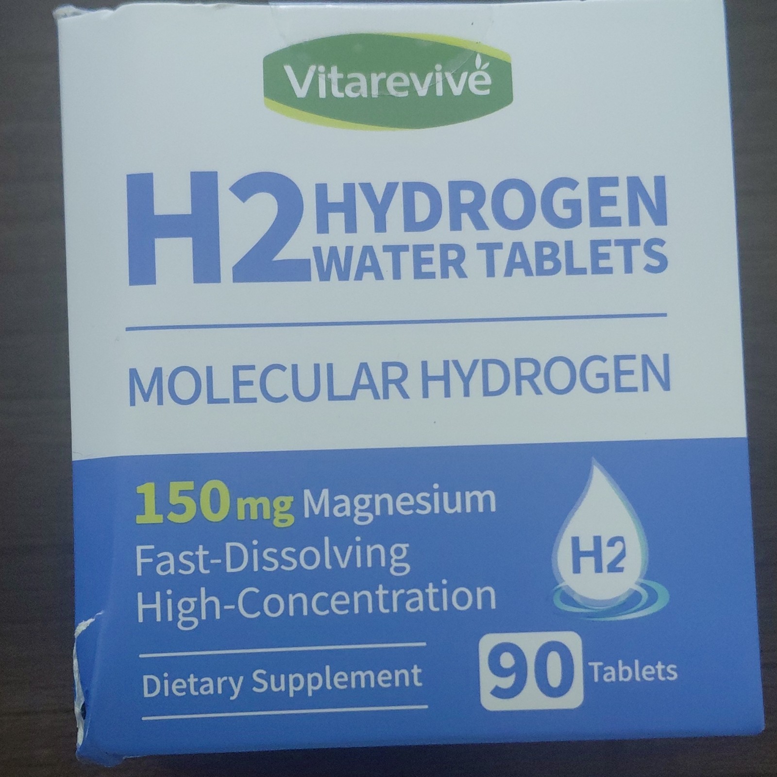 Vitarevive H2 Hydrogen Water Tablets 150mg Magnesium Vegetarian 90ct