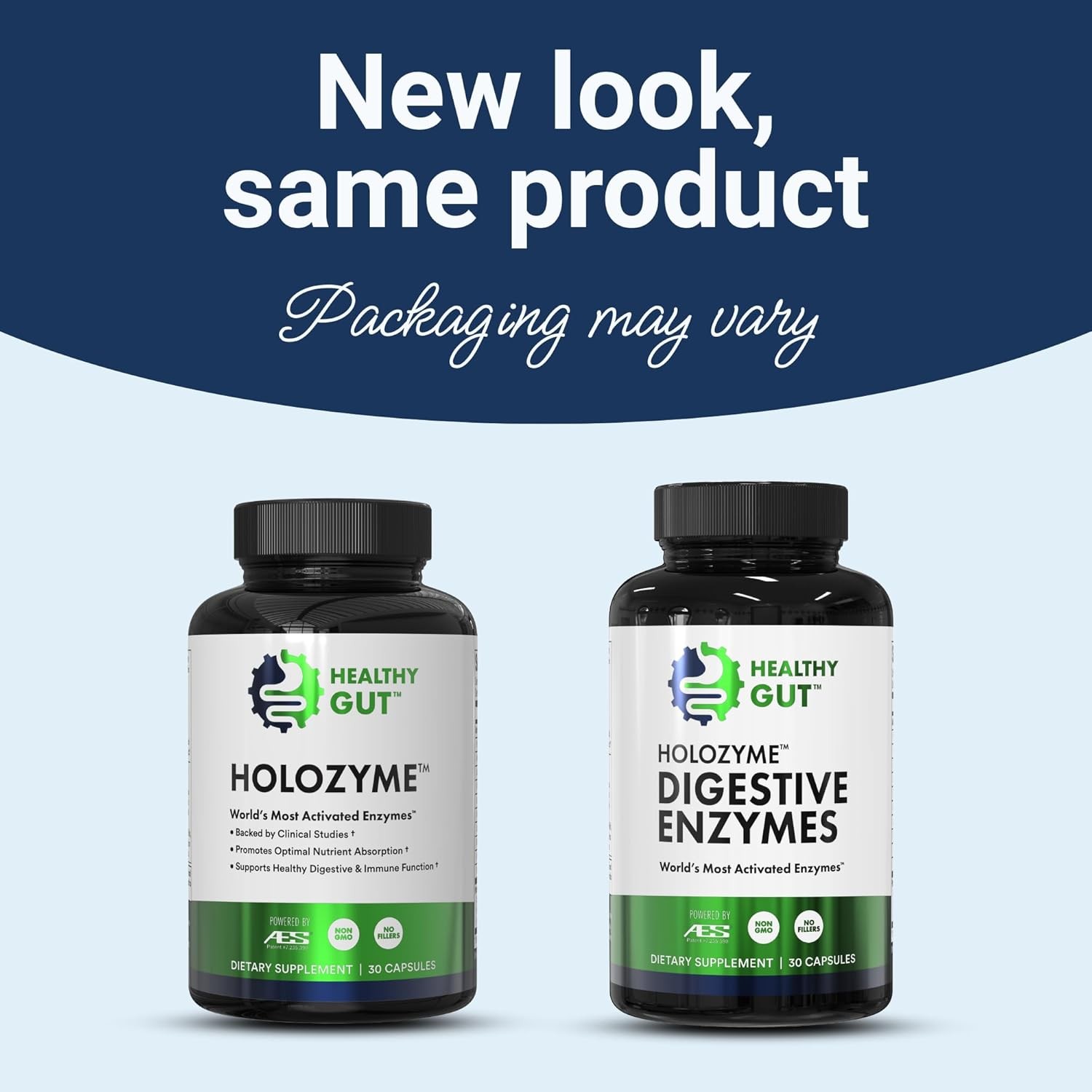 Digestive Enzymes-Healthy Gut HoloZyme Max Strength, 15 Servings-30 Count