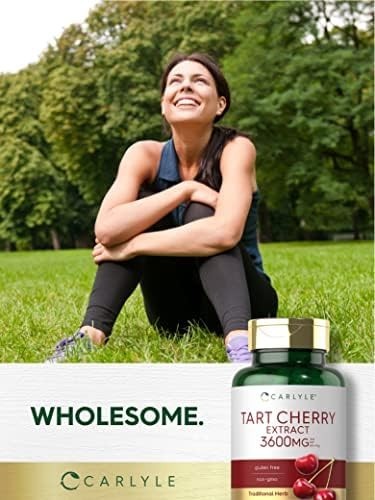 Tart Cherry Capsules | 3600mg Extract | 200 Count | by Carlyle