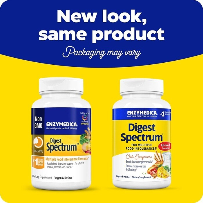 Enzymedica Digest Spectrum, Digestive Enzymes for Multiple Food Intolerances, Of
