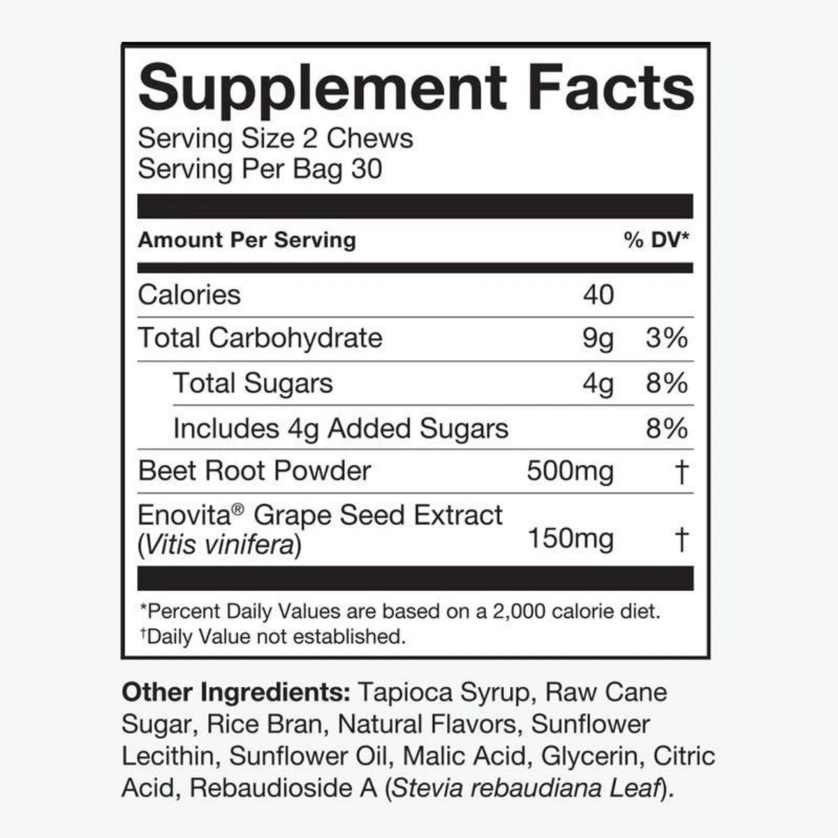 Super Beets Heart Chews | Blood Pressure & Energy Support Pomegranate Berry 60ct