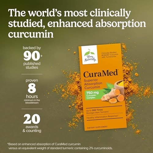 Curcumin 750mg Softgels High Potency BCM-95 Turmeric Extract 60 Count for Brain