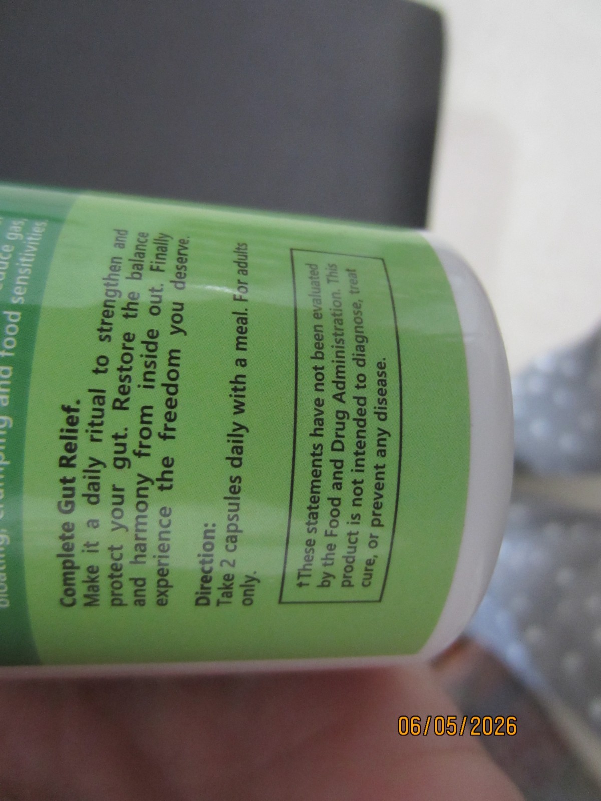 180 Count -Gas and Bloating Relief EMMA Constipation for Gut Health Supplement