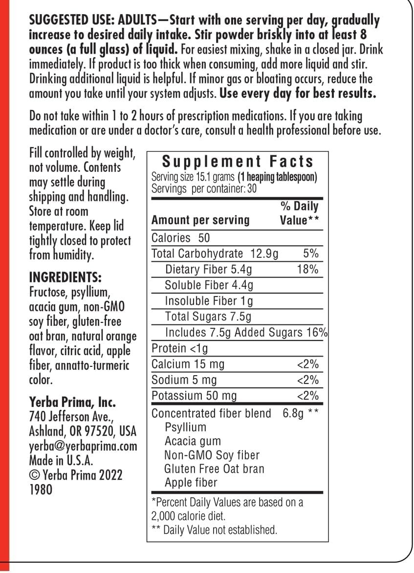 Daily Fiber Formula Orange Flavor 32 oz – Essential Digestive Health Supplement