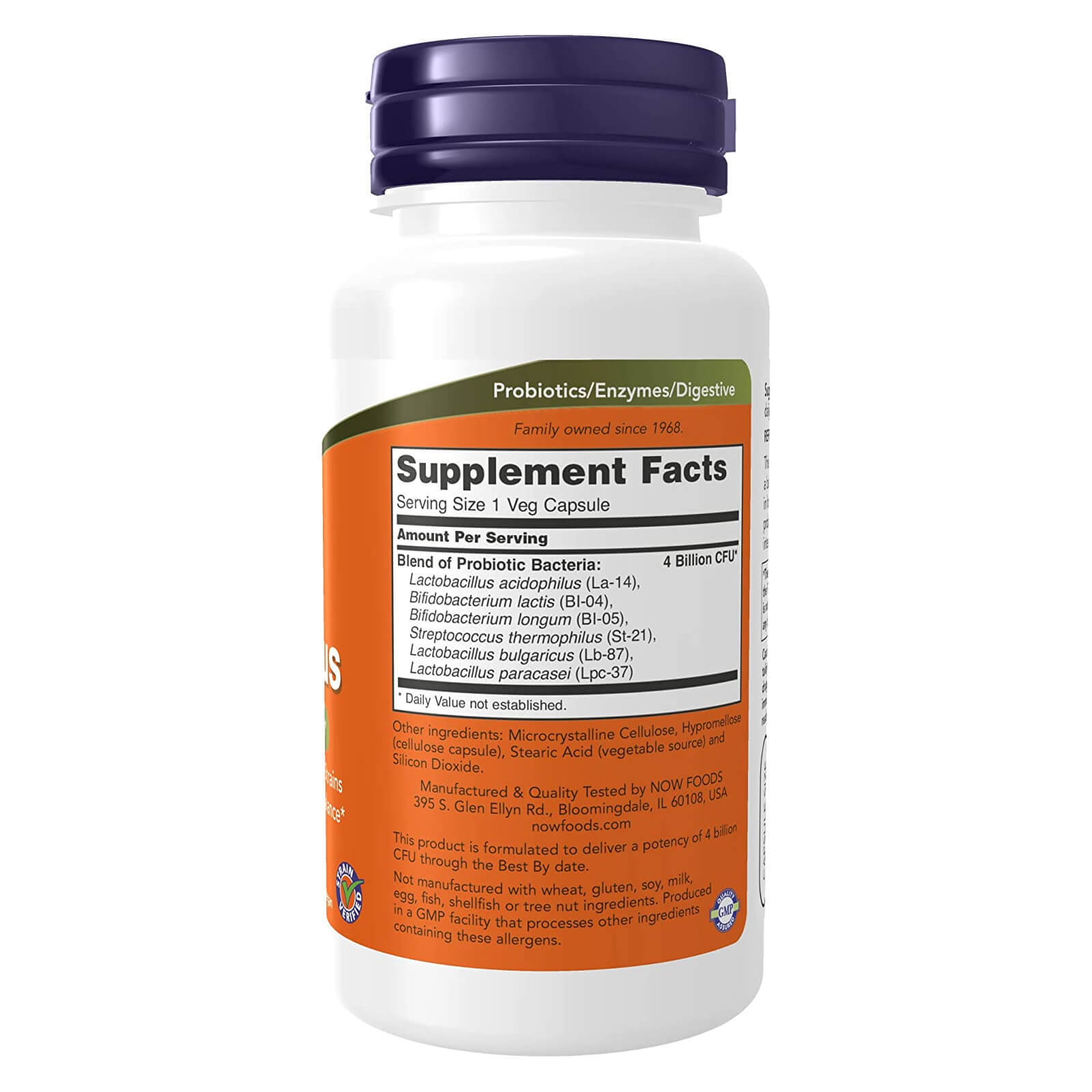 NOW FOODS Acidophilus 4×6 120 Veg Capsules
