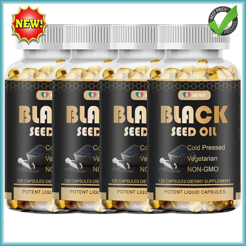 120x Original Black Seed Oil Capsules 100% Virgin Cold Pressed 1000mg Softgels