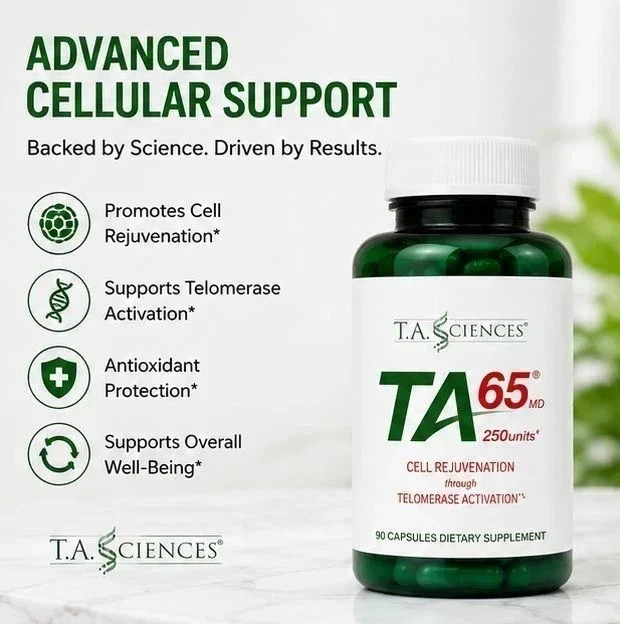 TA-65MD Telomere Health Supplement – 90 Capsules, DNA Repair & Anti-Aging
