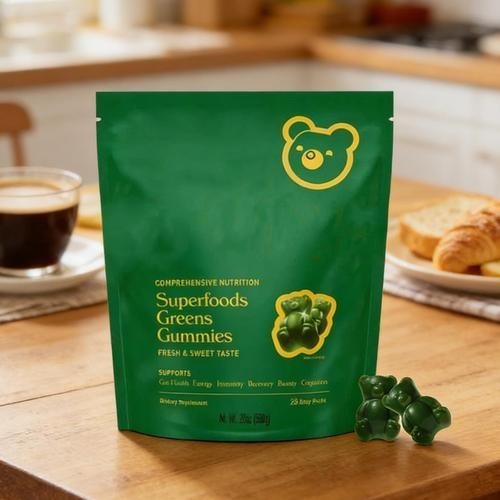 Multivitamin Gruns Vegetable Bears Gummies, Superfood Greens Blends Gummy 120g