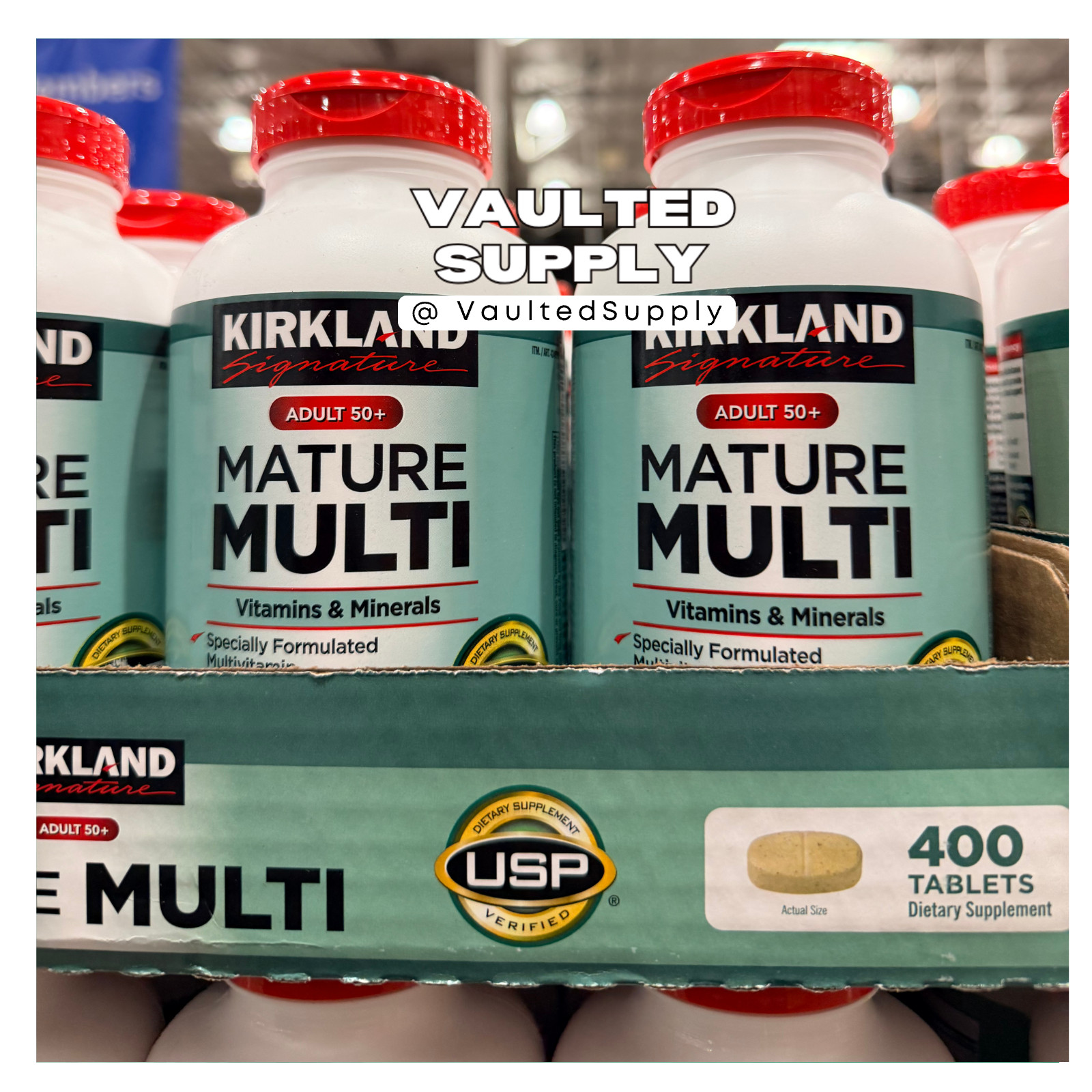 Kirkland Signature Mature Multi 400 Tablets *Adult 50+ Multi Vitamin & Mineral*