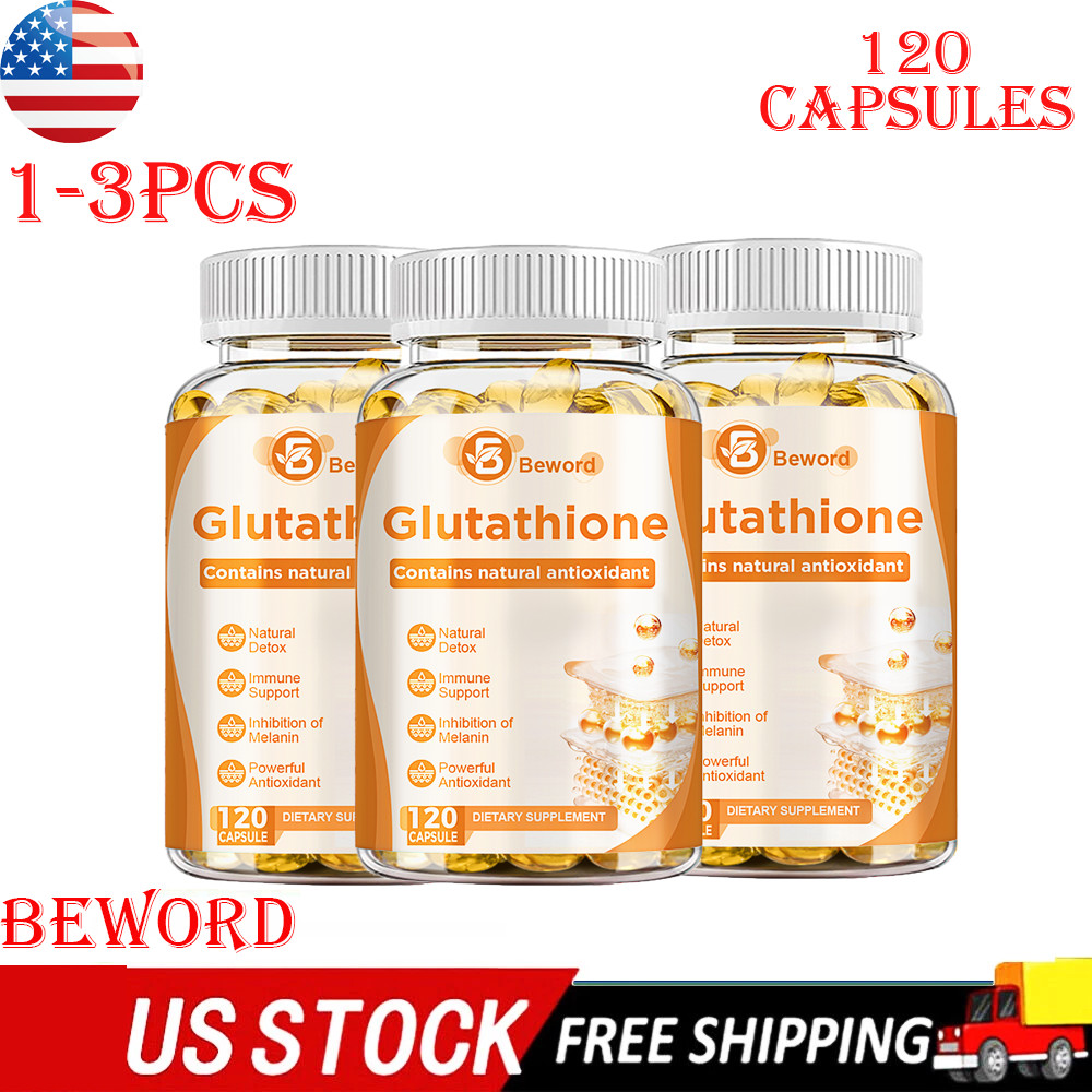 1-3PCS Glutathione 1000MG Softgels Antioxidant Anti-Aging Skin Brightening